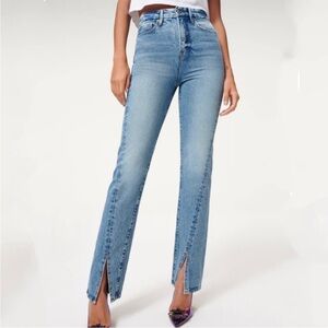 Good American Good Boy Twist Slit Jeans Size 26
